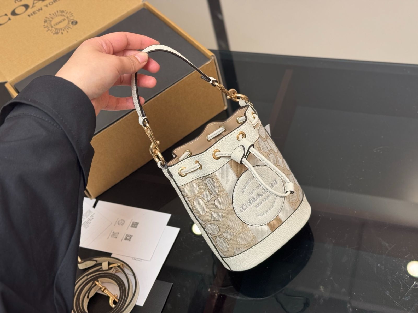 今日特価】Coach ミニバケツバッグ（デニム）Cute Design-WTO