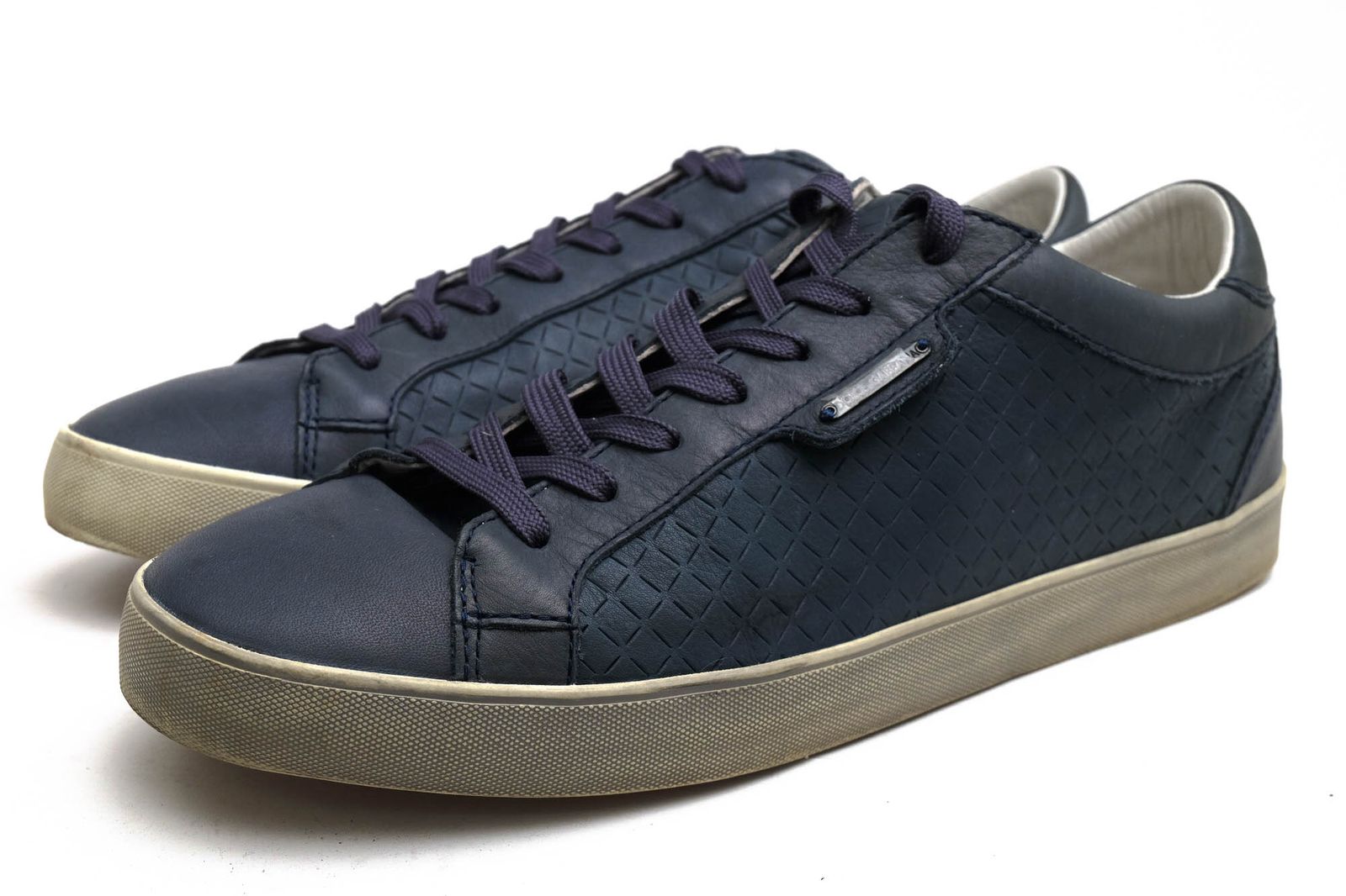 ドルガバ／DOLCE＆GABBANA シューズ スニーカー 靴 ローカット メンズ 男性 男性用レザー 革 本革 ブルー 青  CS1148 Sneakers Pelle Lavata Foro