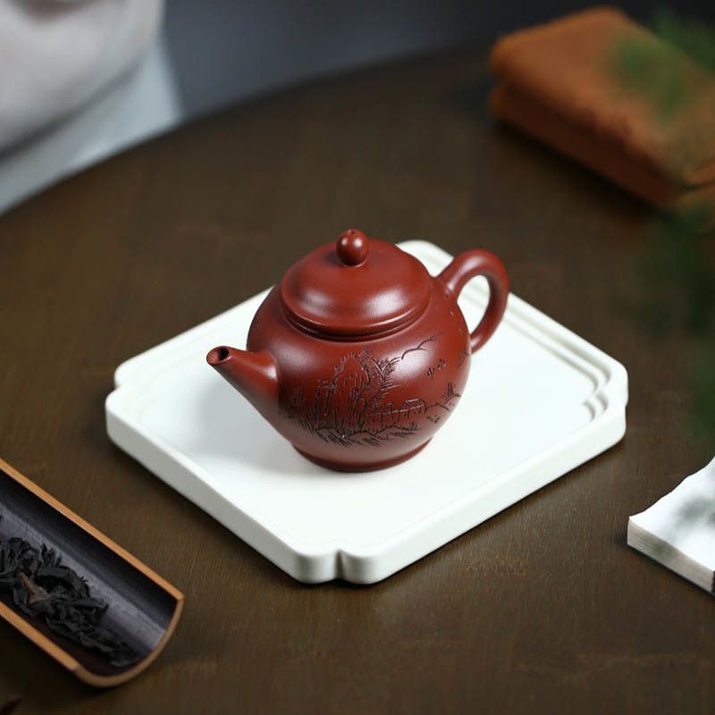 ティーポット耐熱 宜興紫砂壺 陶磁器 紫砂 後手 茶道具