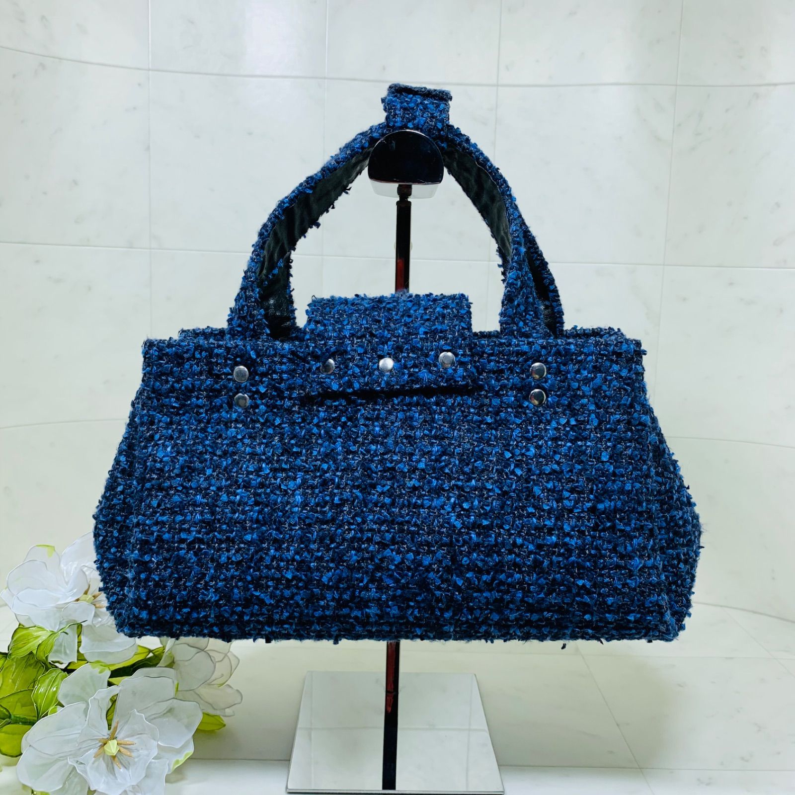 リントン社　ハンドメイド　ハンドバッグ　シャネルツィード-1