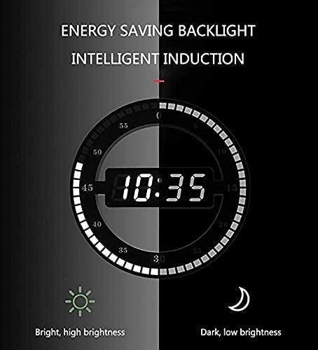 デジタル壁掛け時計LEDディスプレイデスクトップテーブルクロック発光照明装飾24時間表示スマート感作ディスプレイ旅行や家庭用の家の装飾