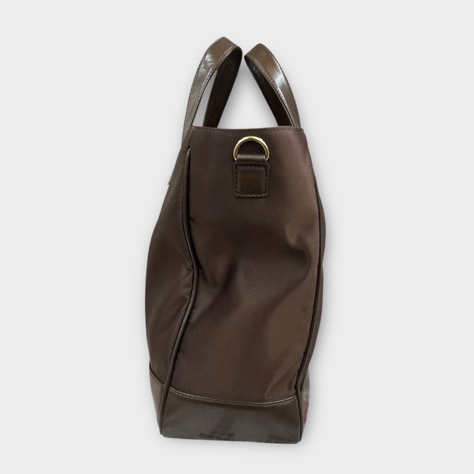 美品】 Kitamura 2wayハンドバッグ y-1357 キタムラ チョコ ブラウン 