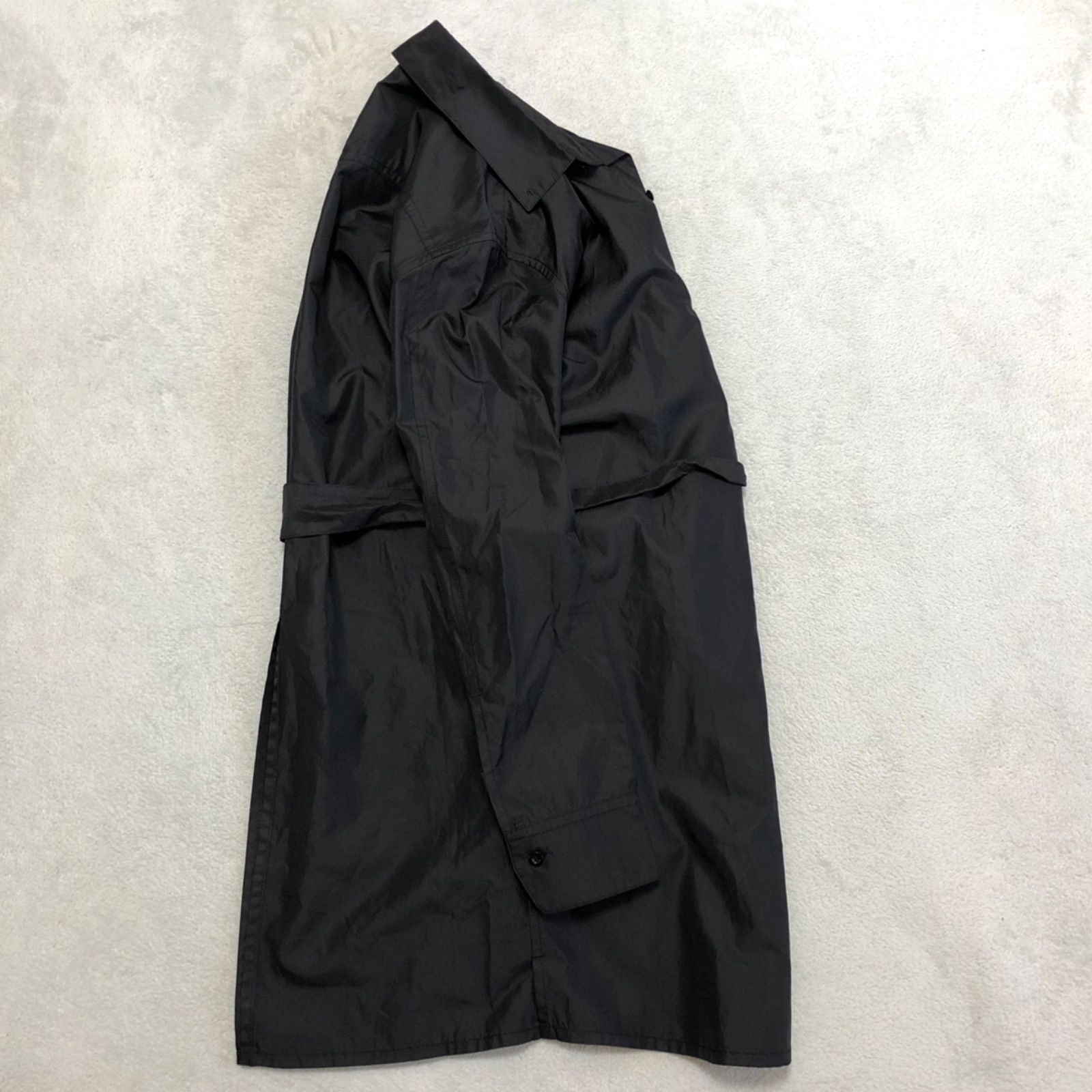 kiryuyrik フレアロングシャツ ベルト付シャツコート ポケット有り M 