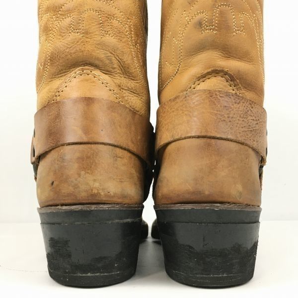 USA製　Vintage モデル　FRYE/フライ　ウエスタンブーツ　size8M　25.5-26.0程度　ブラウン/茶/BROWN〉管No.WL65 USA製 Vintage モデル FRYE/フライ ウエスタンブーツ size8M 25.5-26.0