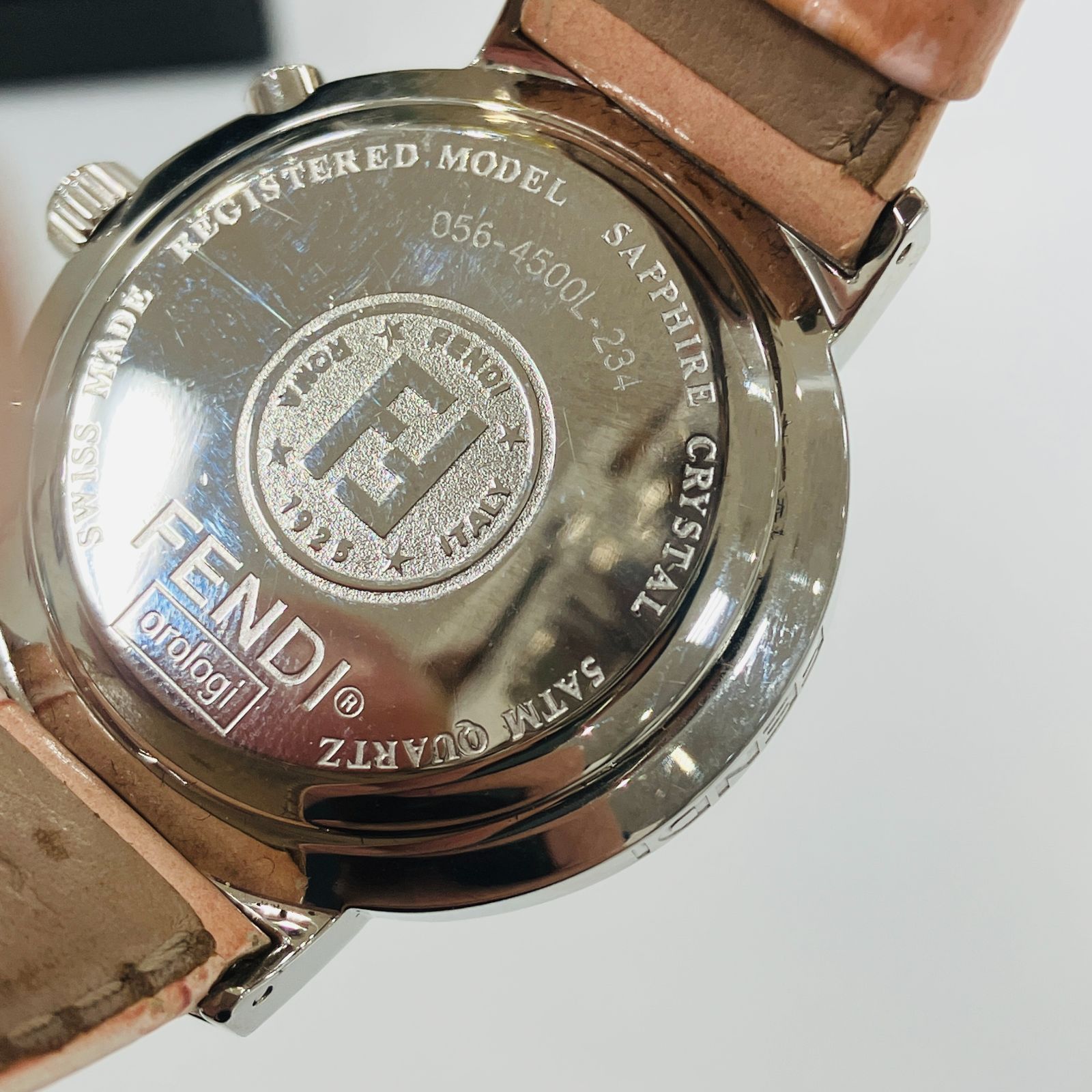 A【不動】FENDI フェンディ オロロギ ズッカ クロノグラフ ピンク 