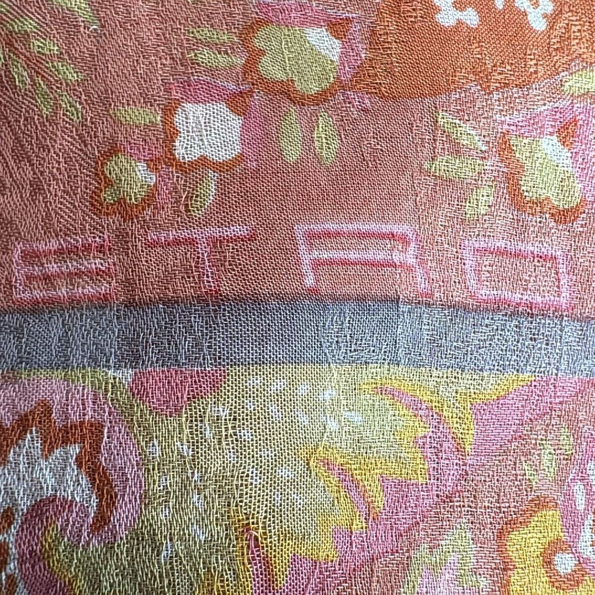 ETRO(エトロ) ストール(ショール)美品 - ピンク×ライトブラウン
