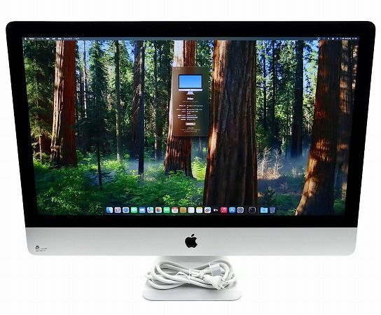 Apple iMac 27インチ Retina 5K 2019 Core i9-9900K 3.6GHz 64GB 1TB(HDD)+28GB(APPLE SSD) Radeon Pro 575X macOS Sequoia 中古