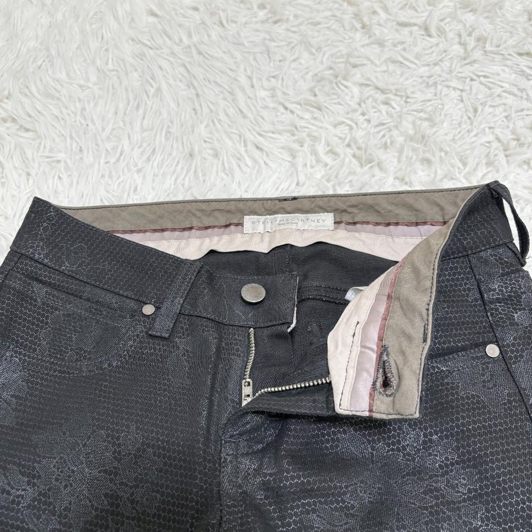 レザー調 コットンパンツ