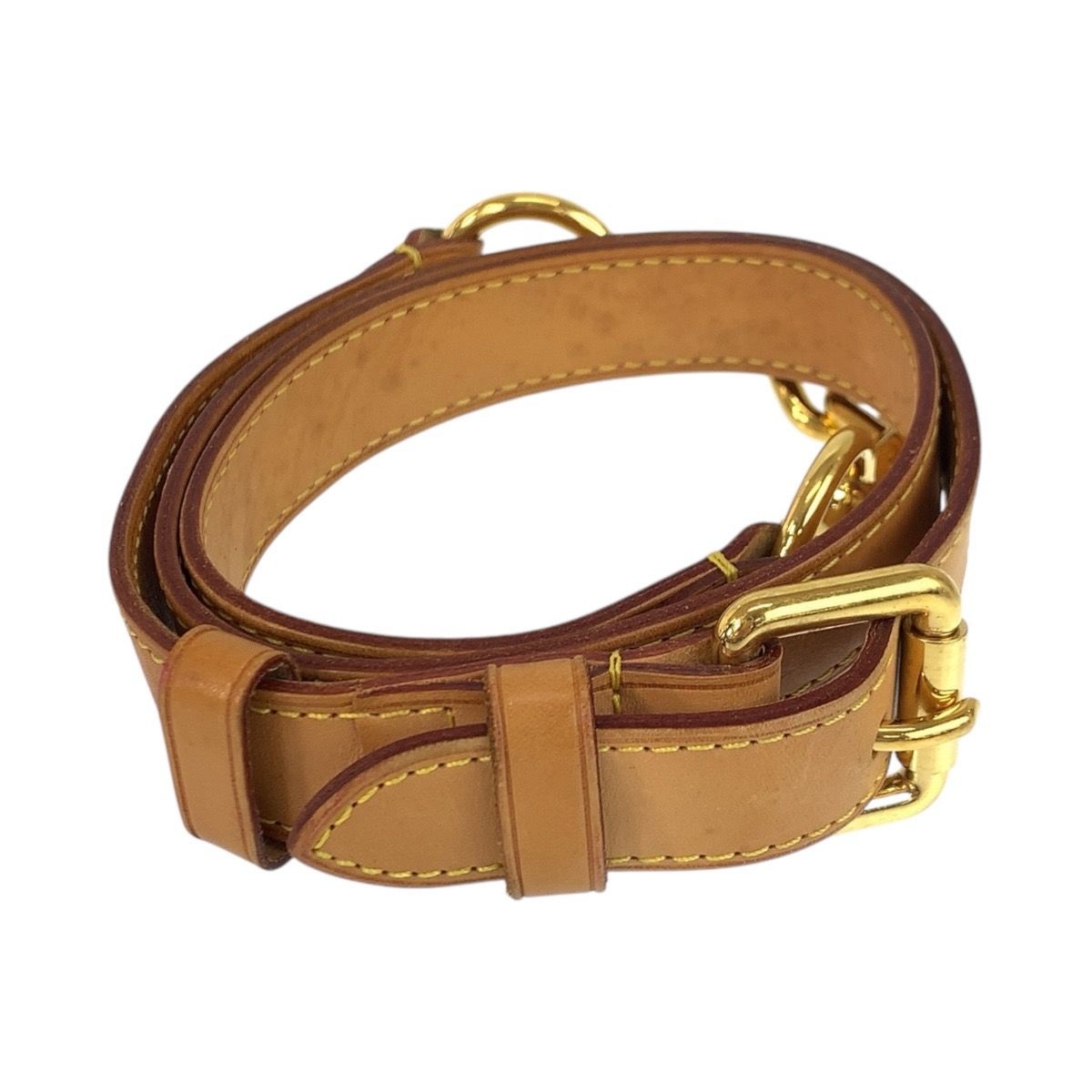 LOUIS VUITTON - LOUIS VUITTON ルイヴィトン 男女兼用 ライトブラウン ゴールド金具 レザー ショルダーストラップのみ レディース 501932 【中古】 LOUIS VUITTON ルイヴィトン 男女兼用 ライトブラウン ゴールド
