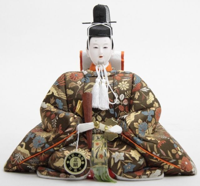 天神様人形 ケース入り 木目込み 座り大 菅原道真公 幅33cm