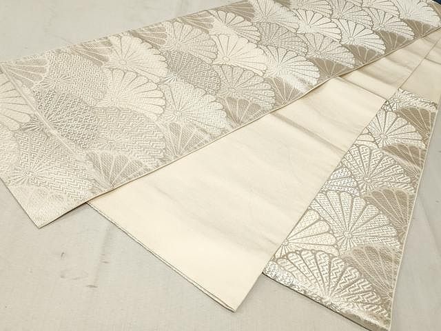 平和屋着物●西陣　川島織物　六通柄　本袋帯　唐織　青海波　銀糸　正絹　逸品　CAAV5252yk 平和屋着物○西陣 川島織物 六通柄 本袋帯 唐織 青海波 銀糸 正絹 逸品