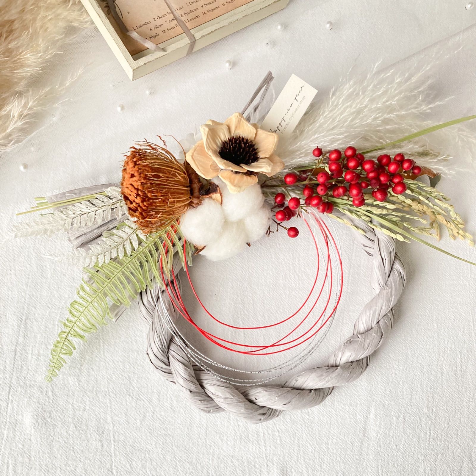 ワインカラーのしめ縄リース♡お正月飾り 2025♡メルカリ便発送 ワインカラーのしめ縄リース♡お正月飾り 2025♡メルカリ便発送 ワイン