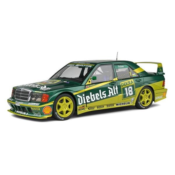 新品 SOLIDO 1/18 メルセデスベンツ 190(W201) エボリューション II #18 Green 完成品ダイキャストミニカー  S1801009 [佐川急便]