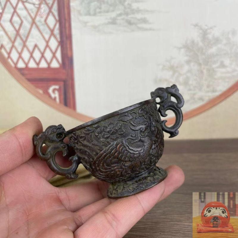 新品未使用】香炉 龍 鳳凰 置物 オブジェ 竜 ドラゴン 不死鳥 火