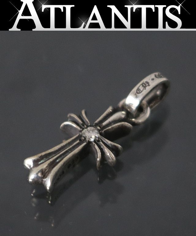 CHROME HEARTS 銀座店 クロムハーツ ベイビーファットクロス 2Ｐダイヤ チャーム シルバー 98193
