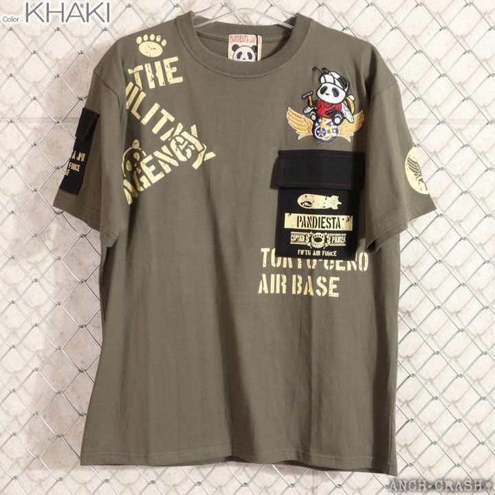 パンディエスタ 5TH AIR FORCE ツイル切替 Tee 585850 PANDIESTA 半袖T