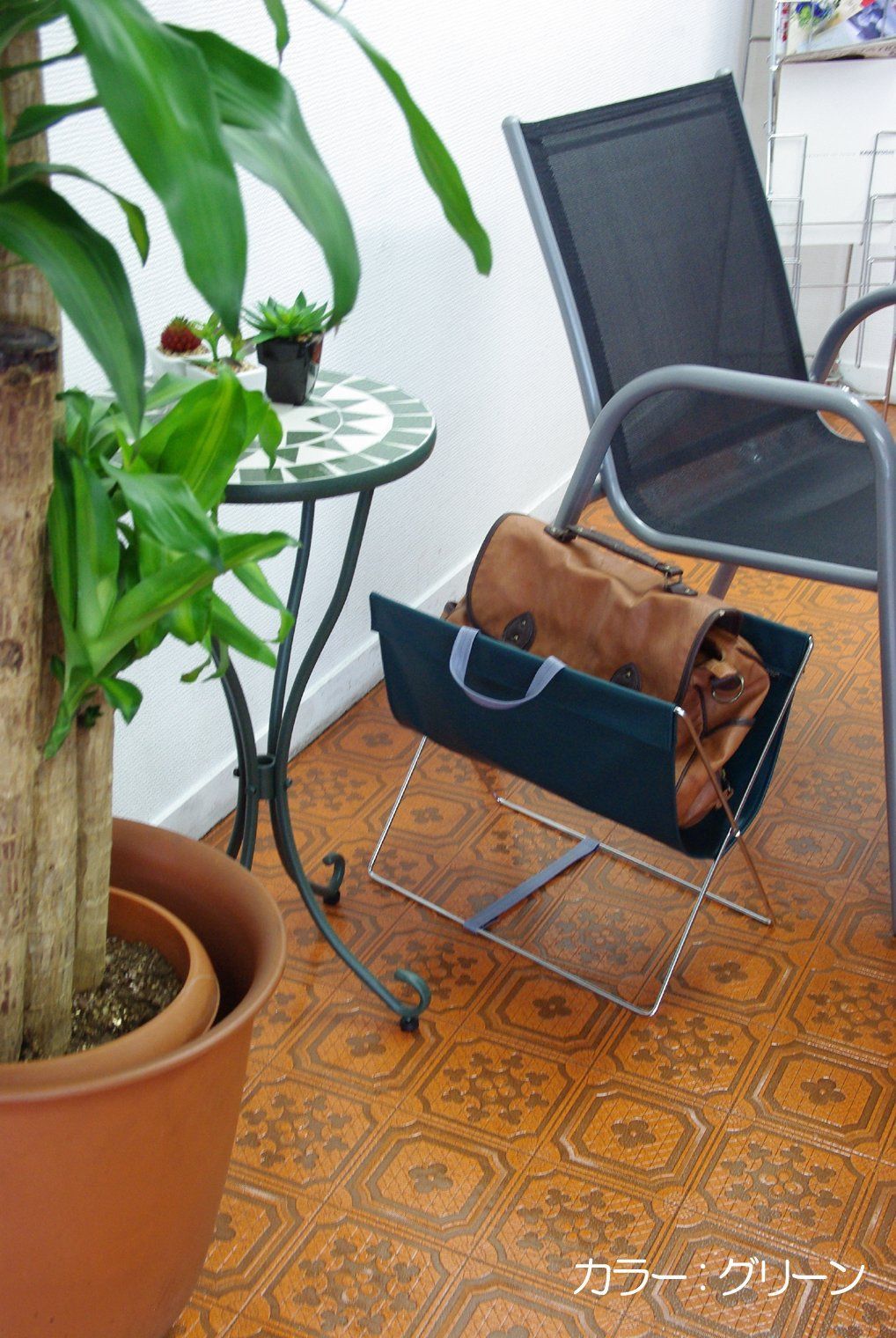 数量限定】レザー調 PVC セルフワゴン ブラウン 手荷物入れ R-357BR