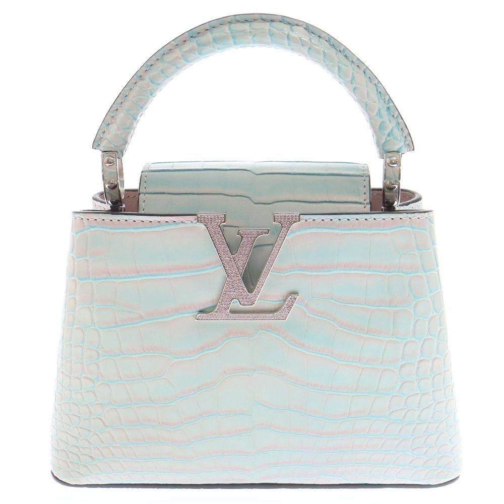 LOUIS VUITTON (ルイヴィトン) カプシーヌ ミニ 2WAY クロコ LVメタル  