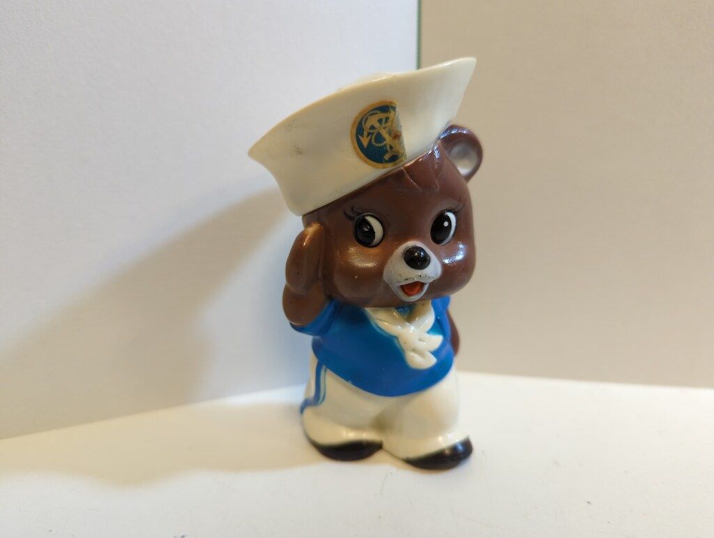北海道拓殖銀行 貯金箱 たくぎん たくちゃん 水兵さん 123mm