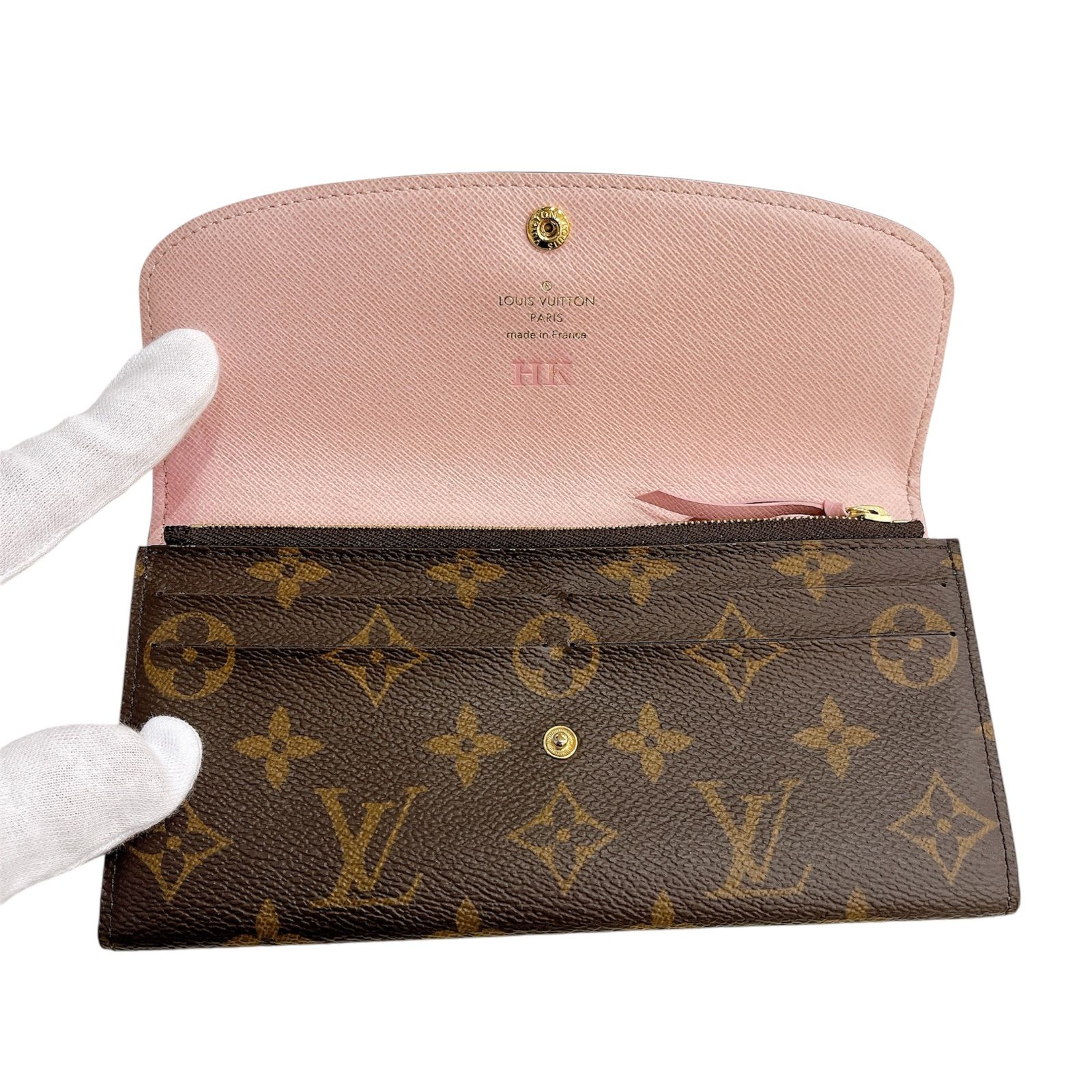 LOUIS VUITTON ルイヴィトン 長財布 ポルトフォイユエミリー ローズ