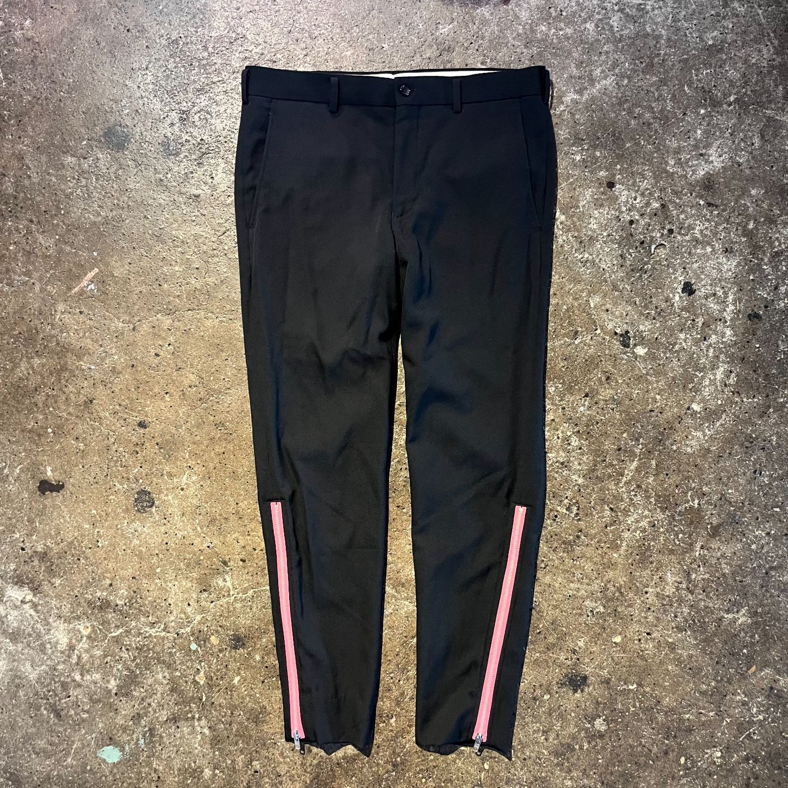 COMME des GARCONS HOMME PLUS 25ss ウールギャバ裾ジップパンツ