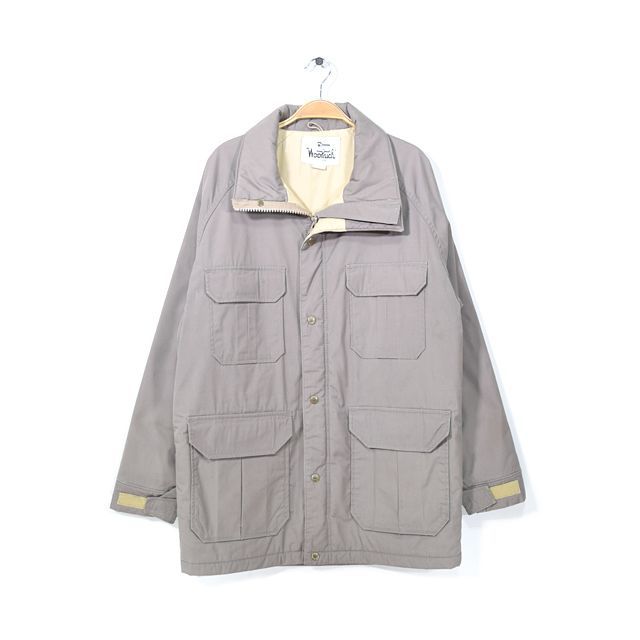 80s ウールリッチ USA製 ナイロンジャケット ヴィンテージ ナイロンクロス 薄こげ茶 マンパ メンズM WOOLRICH 古着 @DD0301