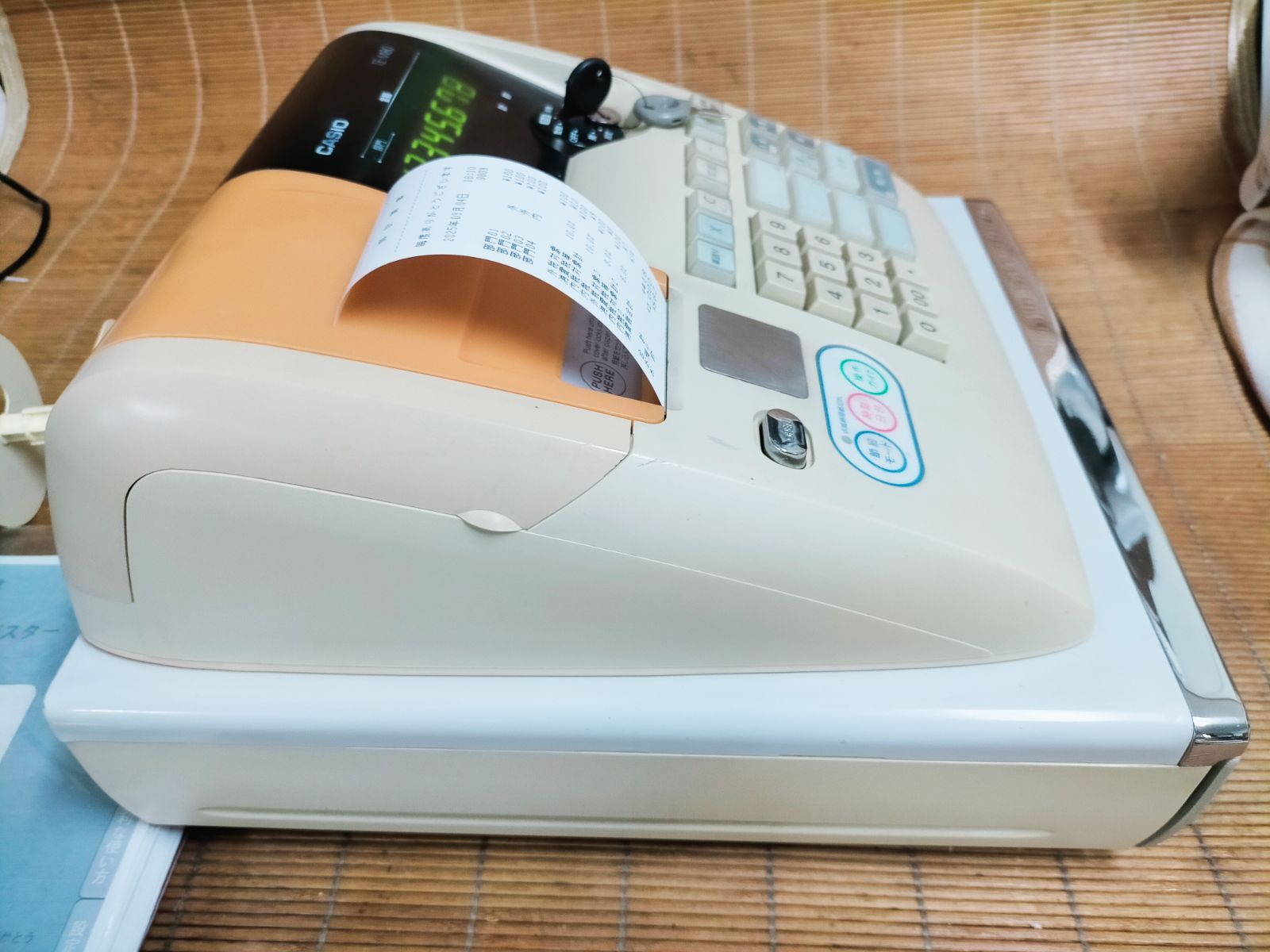 カシオレジスター　TE-M80　中古品　人気機種感熱紙　送料無料　002544 カシオレジスター TE-M80 中古品 人気機種感熱紙 送料無料