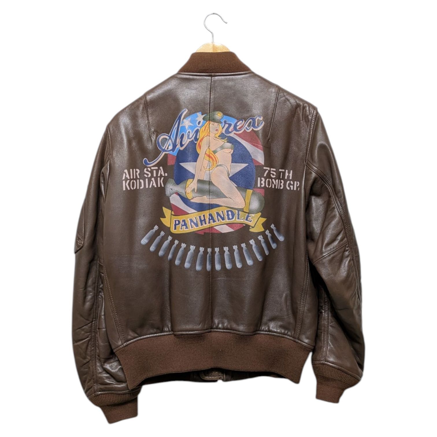 22 AVIREX MA-1 PANHANDLE アヴィレックス ラムレザー フライト