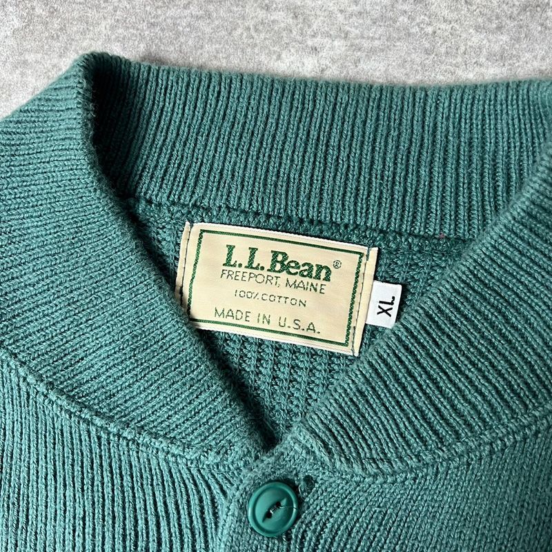 希少 usa製 80s 90s llbean コットンニットセーター L 緑 L.L.Bean（エルエルビーン）の「80s 90s スコットランド製