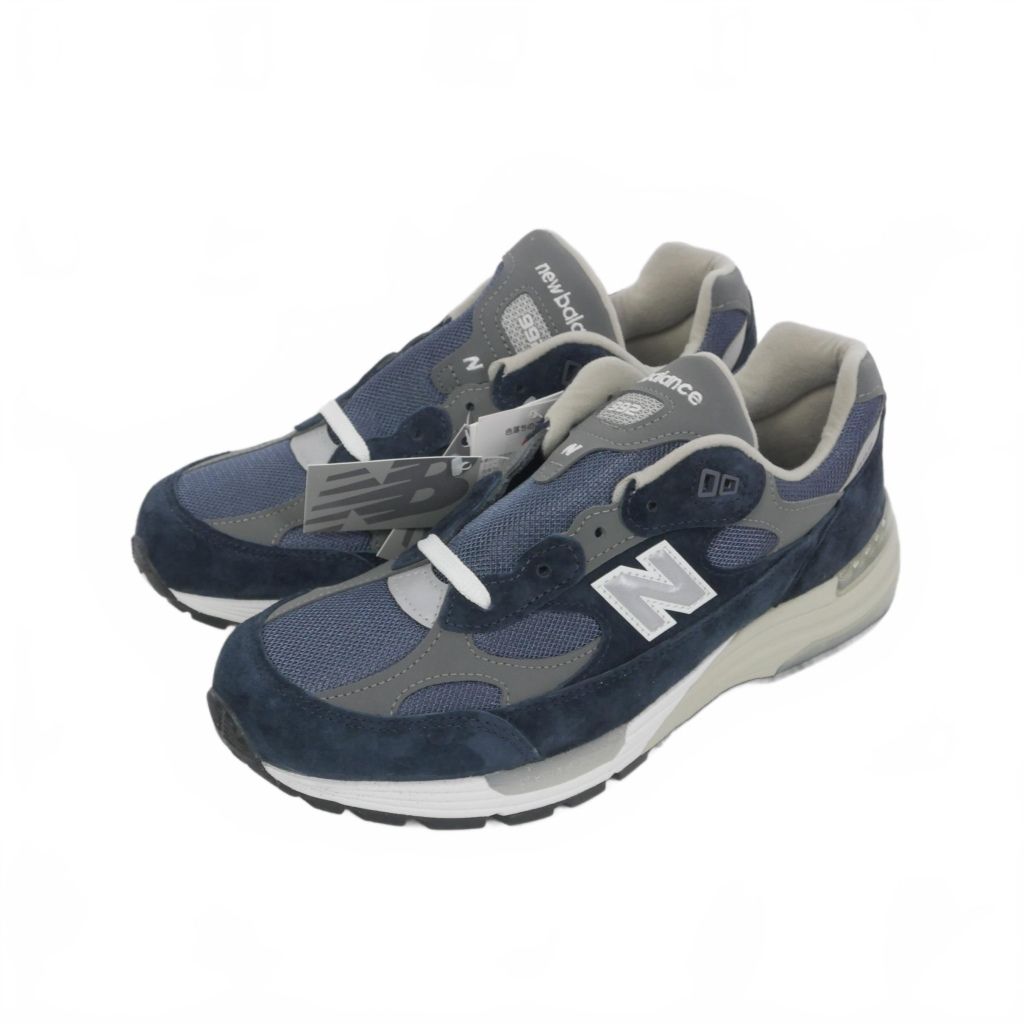 ニューバランス NEW BALANCE スニーカー スエード メッシュ 27.5cm 紺 