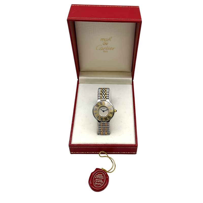 カルティエ Cartier マスト21 ヴァンティアン 125000P ホワイト SS/GP  