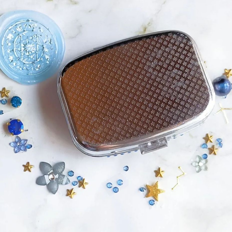 ☆再販不可☆ 瑠璃土星のピルケース ハンドメイドピルケース