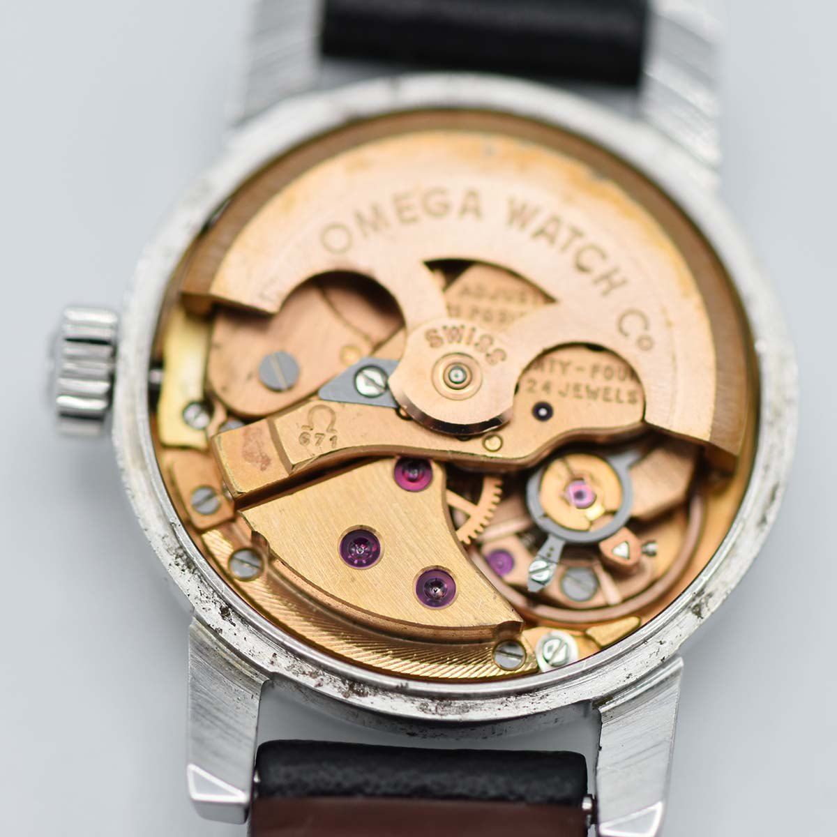 腕時計 稼働 オメガ OMEGA Geneve ジュネーブ 自動巻き AT 純正尾錠付 
