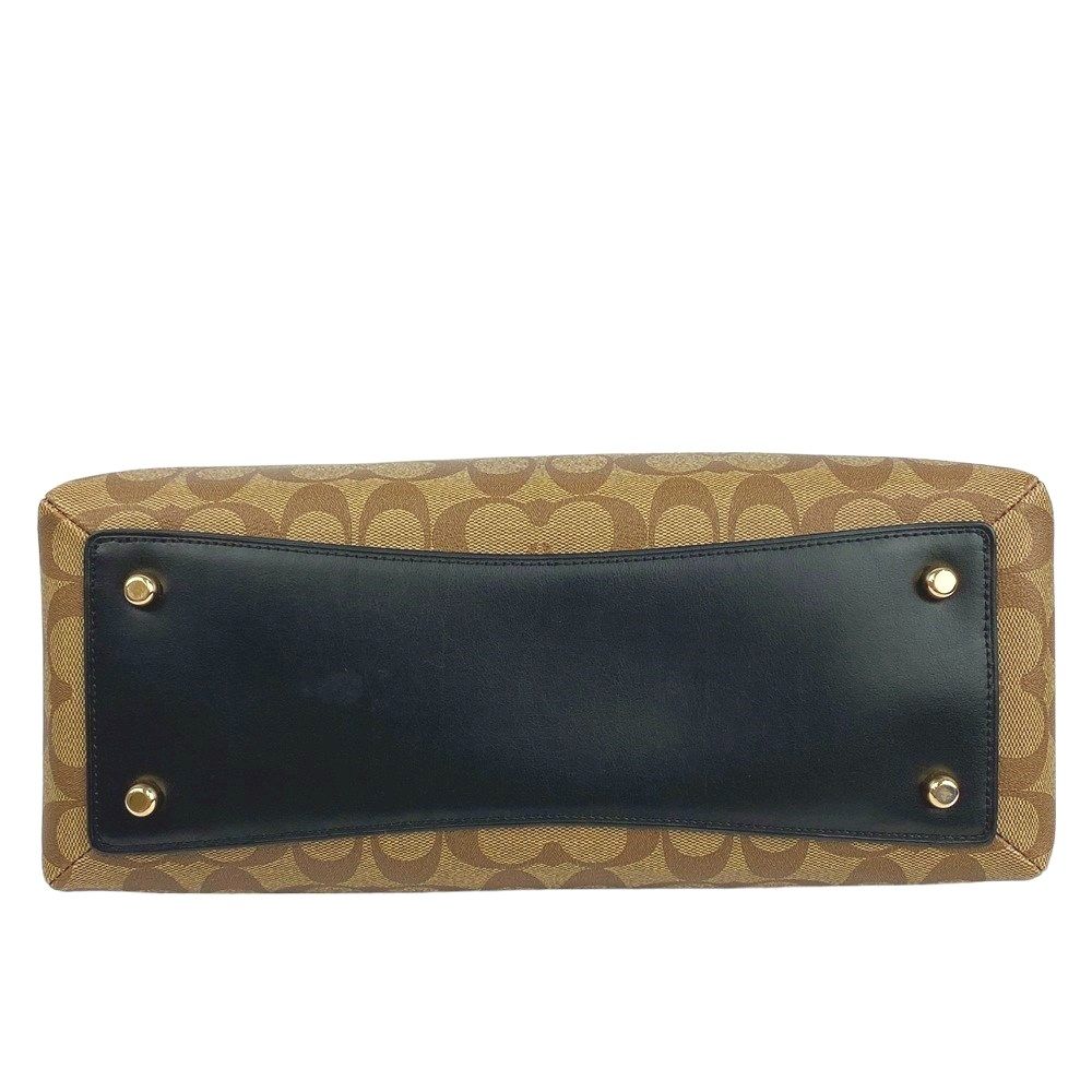 □美品□ コーチ 2WAY ハンド ショルダー バッグ シグネチャー レザー  