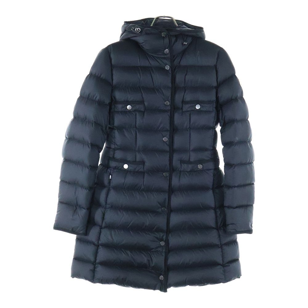 MONCLER モンクレール 23AW HIRMA ナイロン フーデッド ダウンジャケット ロングコート ブラック レディース I20931C00022