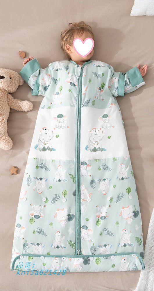 スリーパー 厚手 赤ちゃん 子ども ベビー 寝袋 通気速乾 柔らかい 春秋冬用 袖外せ 寝冷え防止 保温 子供 kni5a621428