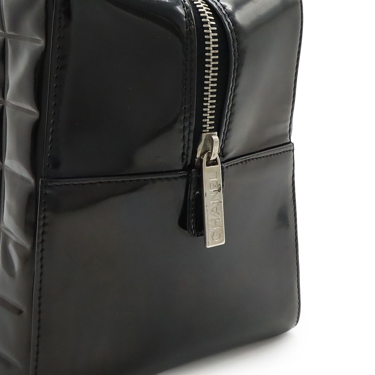 シャネル ココマーク パテントレザー ボストンバッグ CHANEL シャネル チョコバー ココマーク ハンドバッグ ミニ