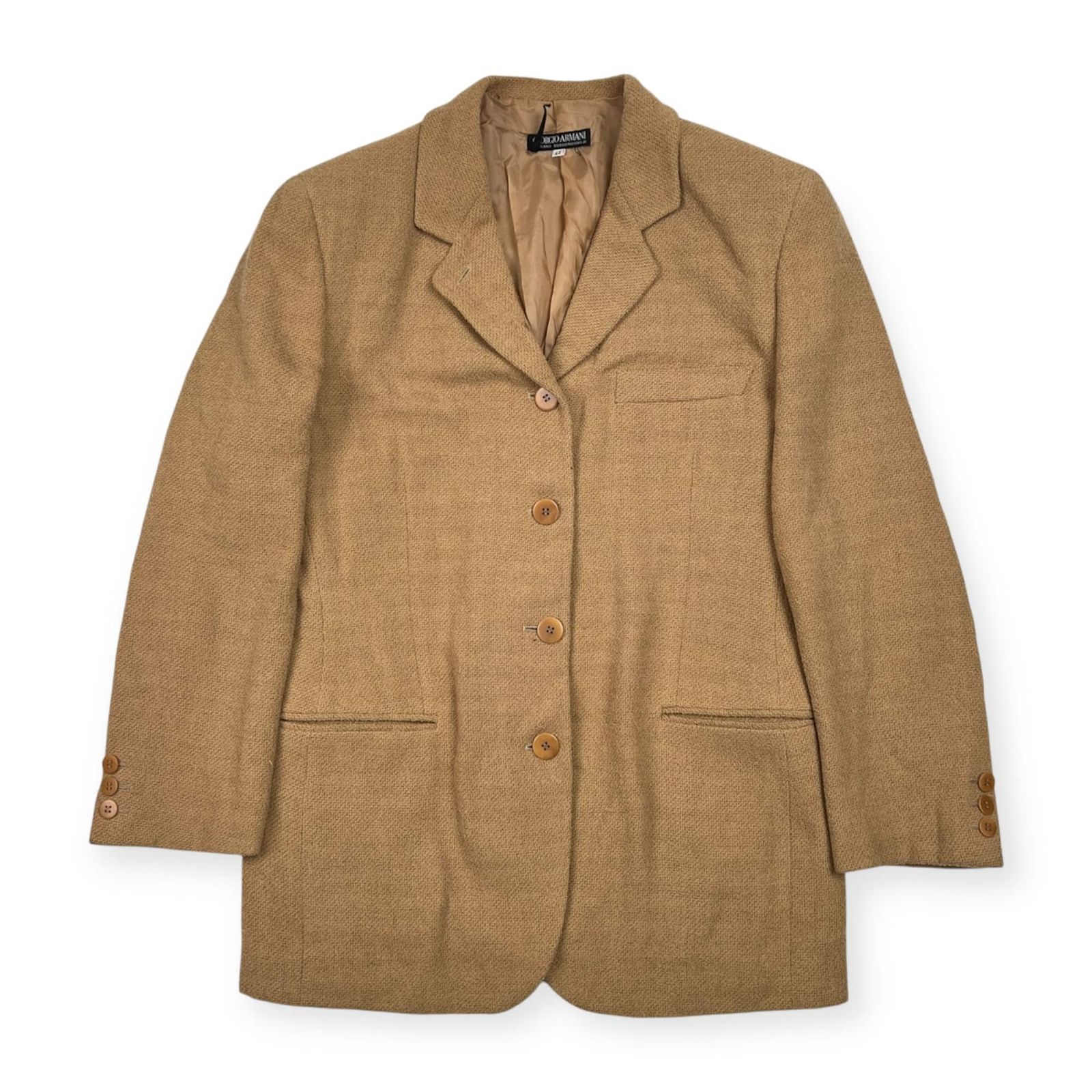 Giorgio Armani ベージュ テーラードジャケット 42 イタリア製 GIORGIO ARMANI ジョルジオアルマーニ テーラード