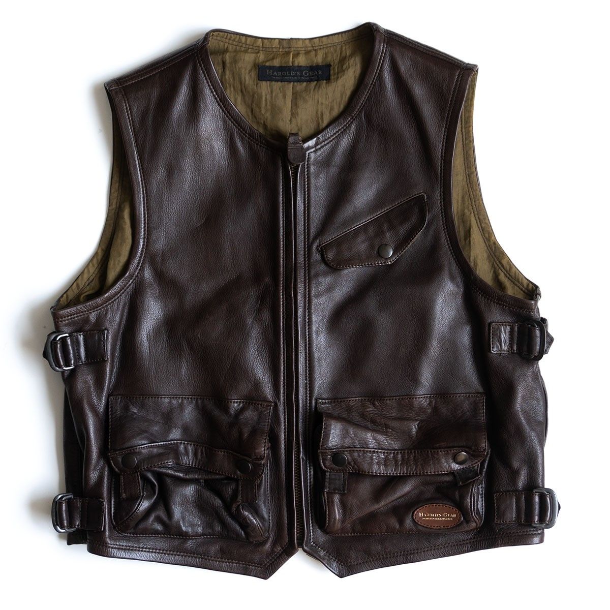 美品】HAROLD'S GEAR【モーターサイクル レザー ベスト