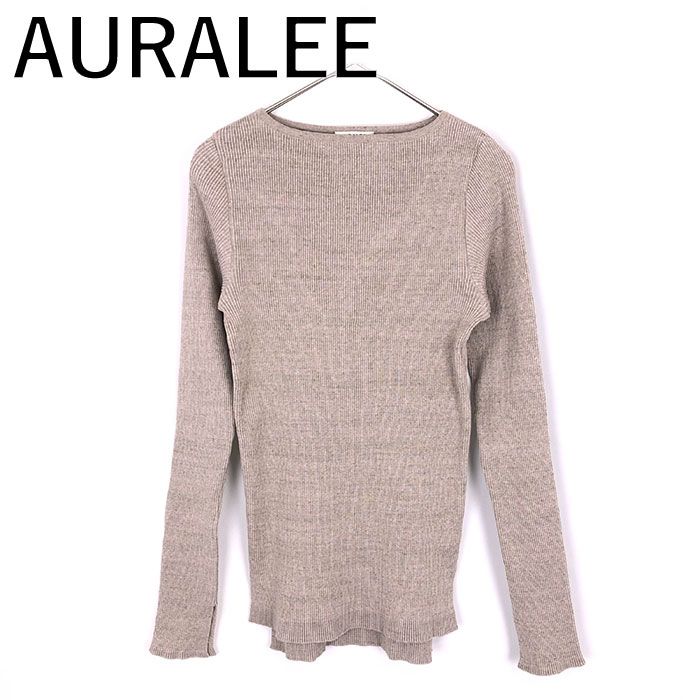 AURALEE オーラリー　裾スリット入りリブカットソー オーラリー AURALEE リブカットソー ボートネック スリット フィット感