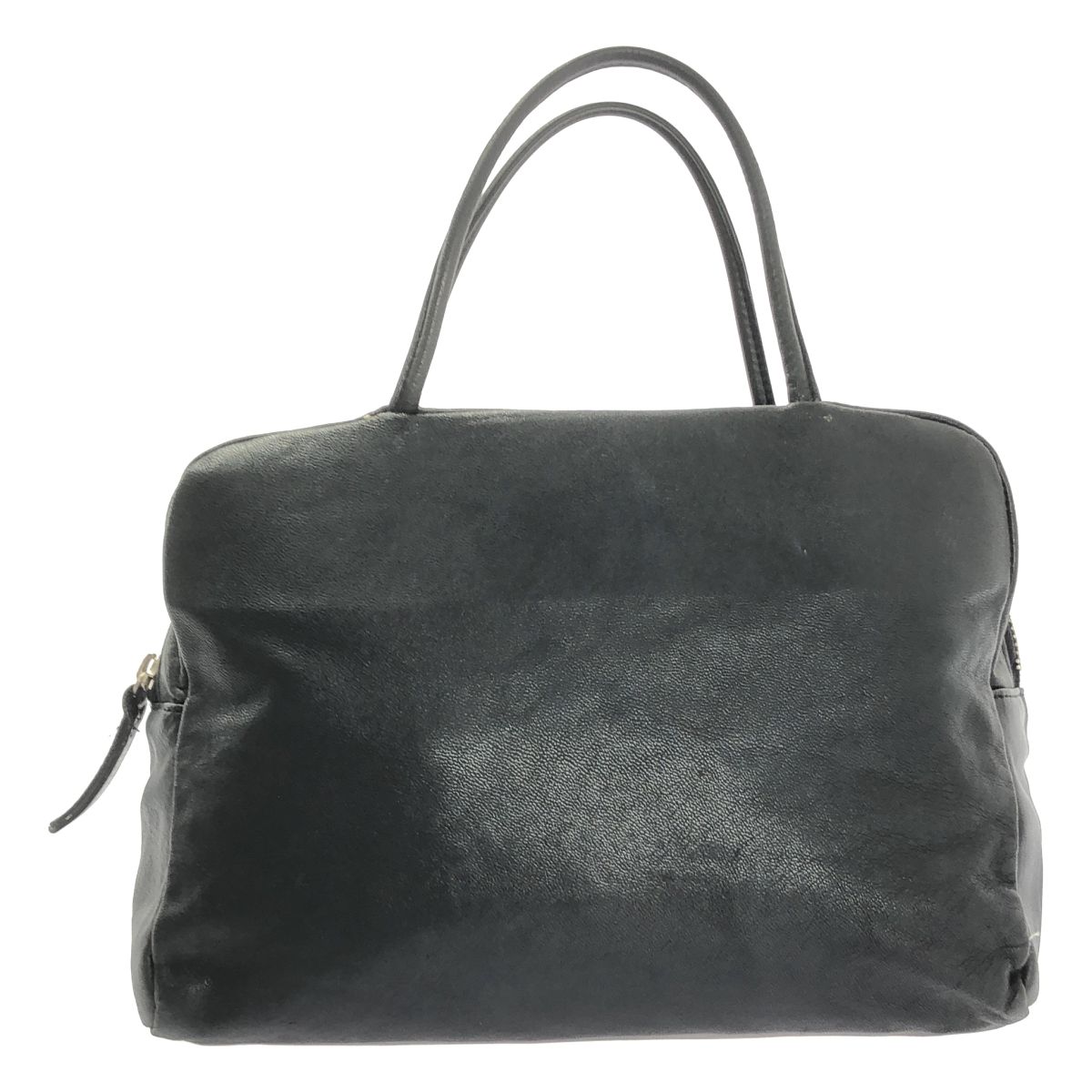 ARTS-SCIENCE アーツアンドサイエンス レザー ボストン型 ハンドバッグ ロゴ裏地 ブラック レディース