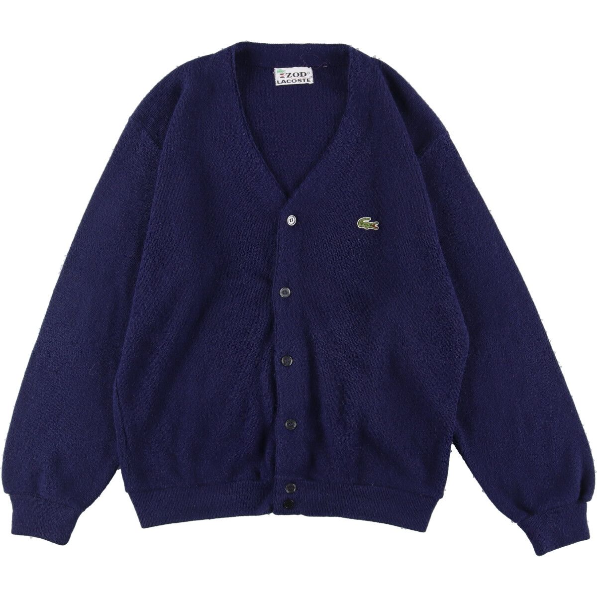 古着 70年代 ラコステ LACOSTE IZOD アクリルニットカーディガン メンズM ヴィンテージ/eaa338120