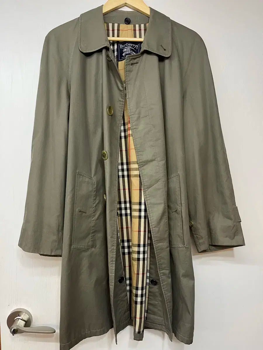 ✨良品✨ヴィンテージ バーバリーズ トレンチコート カーキ ノバチェック ベルト バーバリー♡トレンチコート ベルト ノバチェック カーキ XL相当