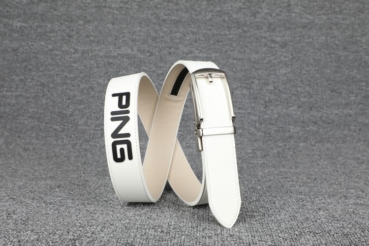 PING ベルト ゴルフ レザー golf ベルト ゴルフ 調整 ベルト 白 97-112cm