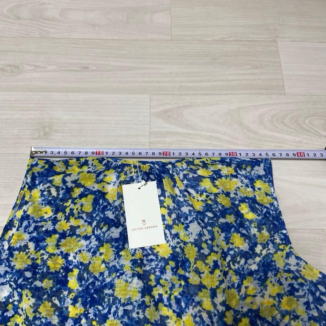 未使用 ユナイテッドアローズ 花柄 ノースリーブ シャツ タグ付き 総柄 