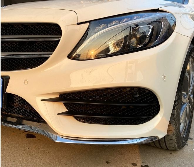 メルセデス ベンツ Cクラス W205 C200 C260 2014-2018年 外装カスタム フロント グリル ガーニッシュ ベゼル カバー ZYL878