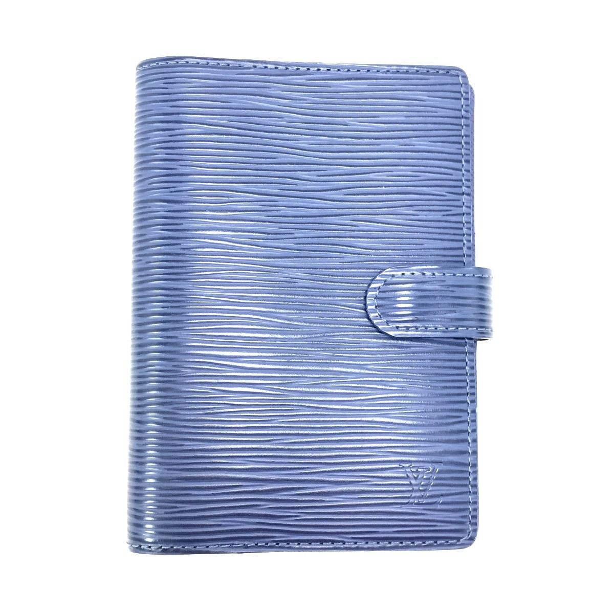 $$ LOUIS VUITTON ルイヴィトン 手帳カバー アジェンダ アジェンダPM レザー R20055 ブルー