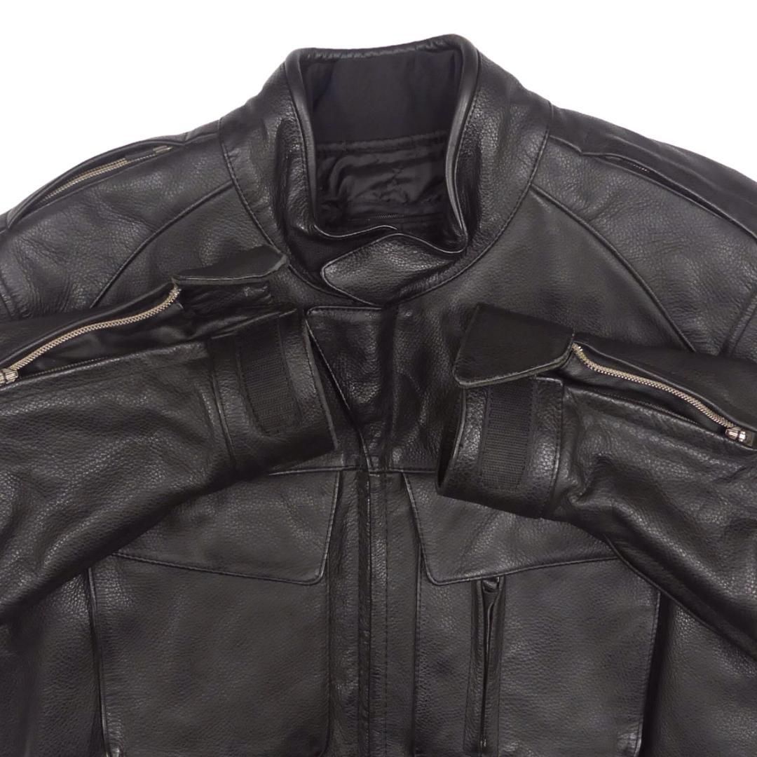 KADOYA カドヤ ライダース ジャケット 革 シングル L 黒 HH9656 バイク KADOYA カドヤ ライダース ジャケット 革 シングル L 黒 HH9656