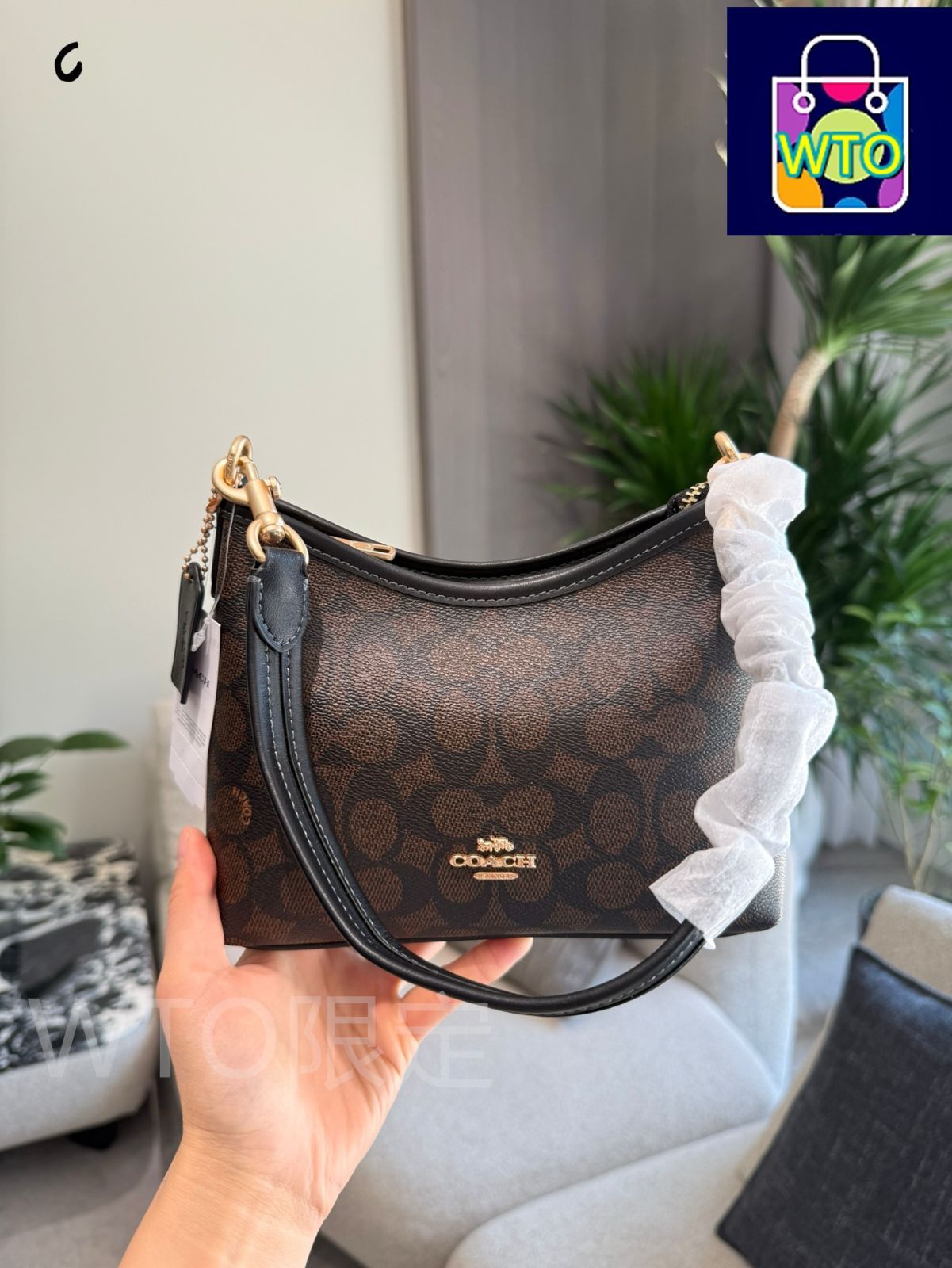 COACH オールドコーチ ミニチュア ホーボーバッグ Mini Hobo Coach Vintage nylon leather black and silver tone Hobo mini