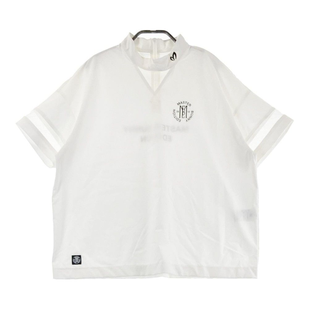 サイズ 0 MASTER BUNNY EDITION マスターバニーエディション 2025年 モックネック 半袖Tシャツ ホワイト系 240101437853 ゴルフウェア レディース ストスト